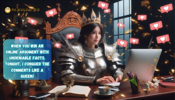 When you win an online argument with undeniable facts. Tonight, I conquer the comments like a queen When you win an online argument with undeniable facts. Tonight, I conquer the comments like a queen