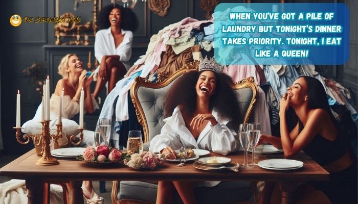 When you’ve got a pile of laundry but tonight’s dinner takes priority. Tonight, I eat like a queen! | Tonight Queen Meme When you’ve got a pile of laundry but tonight’s dinner takes priority. Tonight, I eat like a queen! | Tonight Queen Meme